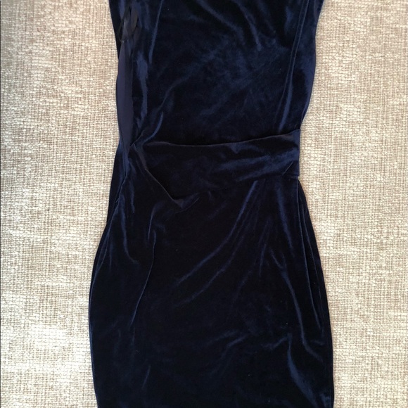 Vince Camuto Navy Dress with Cowl Neck - Picture 3 of 4